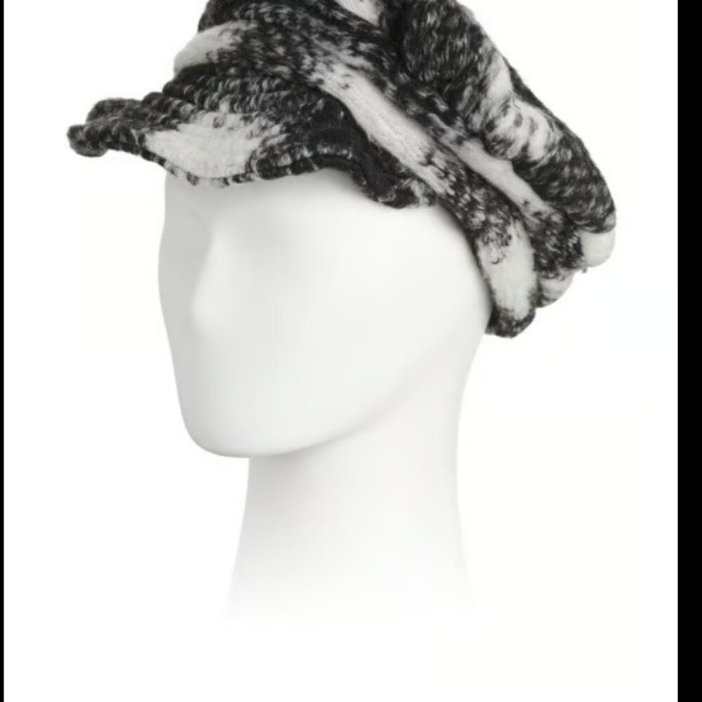 New PLATANIA  Women’s Made In Italy Wool Blend Newsboy Hat